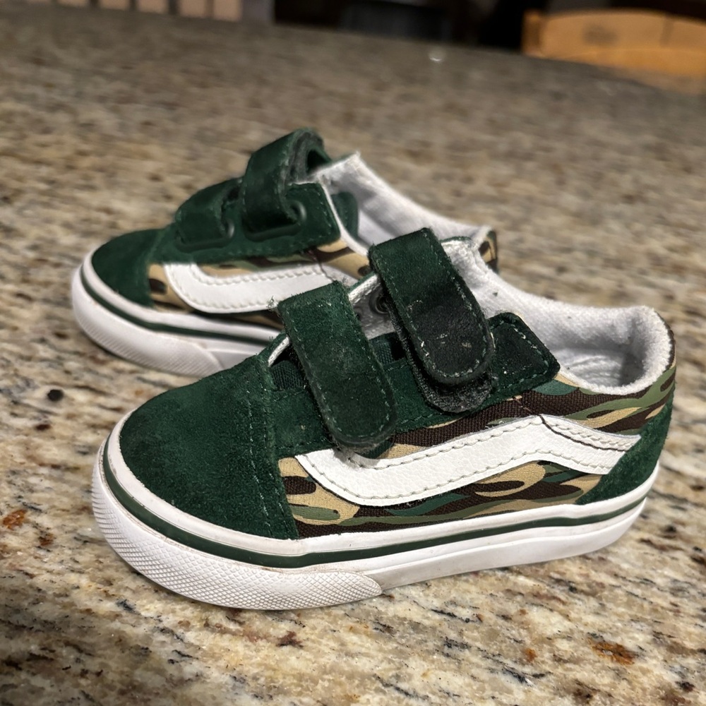 Vans old sloop toddler v 4.5 green multi